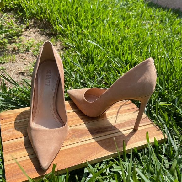 SCHUTZ Lou Pointed Toe Pump Women Nubuck  Pump size 7B NEW - Picture 6 of 16